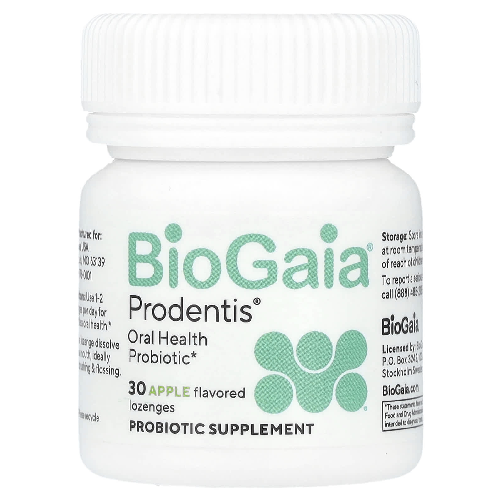 BioGaia, Prodentis®, Oral Health Probiotic, Apple, 30 Lozenges