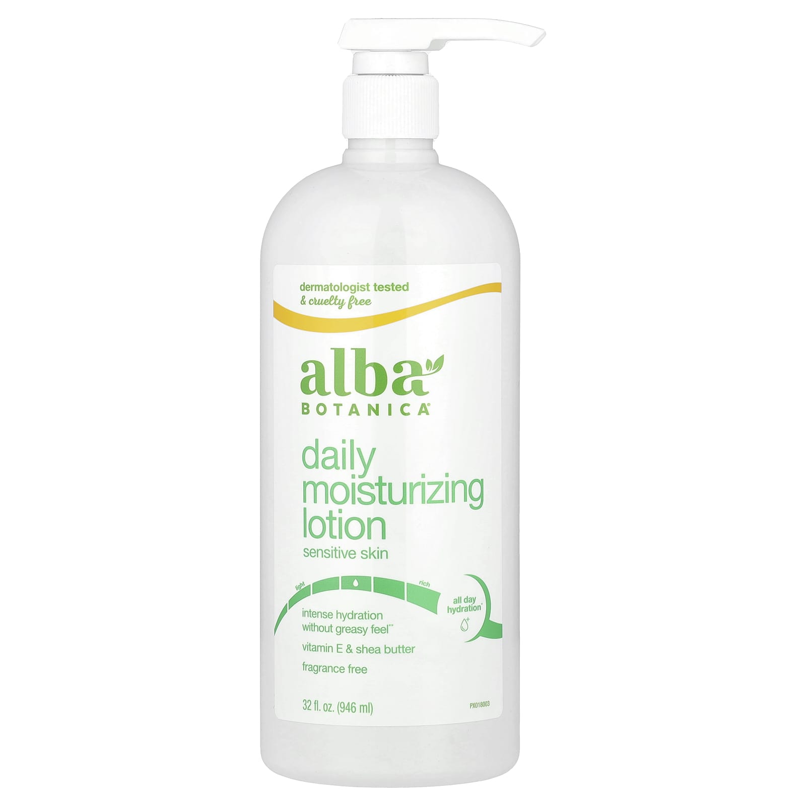 Alba Botanica, Daily Moisturizing Lotion, Sensitive Skin, Fragrance Free, 32 fl oz (946 ml)
