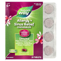 Nature's Way, Umcka®, Allergy + Sinus Relief Chewables, Ages 6+, Cherry, 20 Tablets