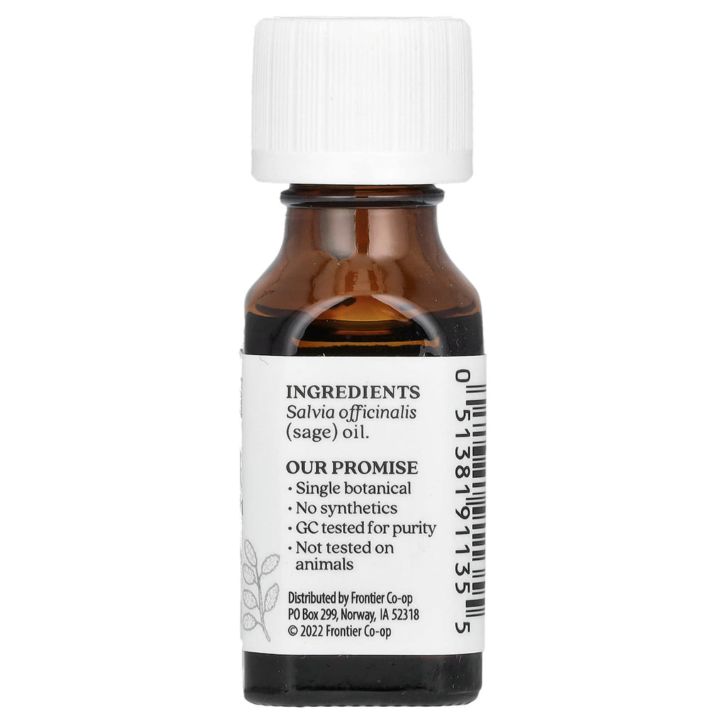 Aura Cacia, Pure Essential Oil, Sage, 0.5 fl oz (15 ml)