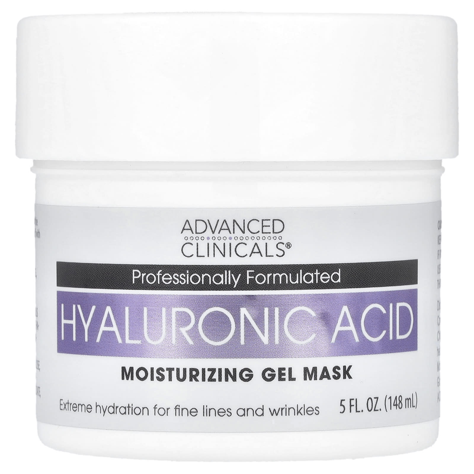 Advanced Clinicals, Hyaluronic Acid, Moisturizing Gel Beauty Mask, 5 fl oz (148 ml)