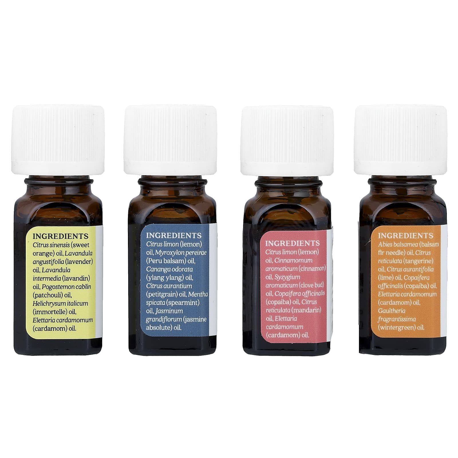 Aura Cacia, Journey Kit, Essential Oil Diffusion Blends, 4 Bottles, 0.25 fl oz (7.4 ml) Each