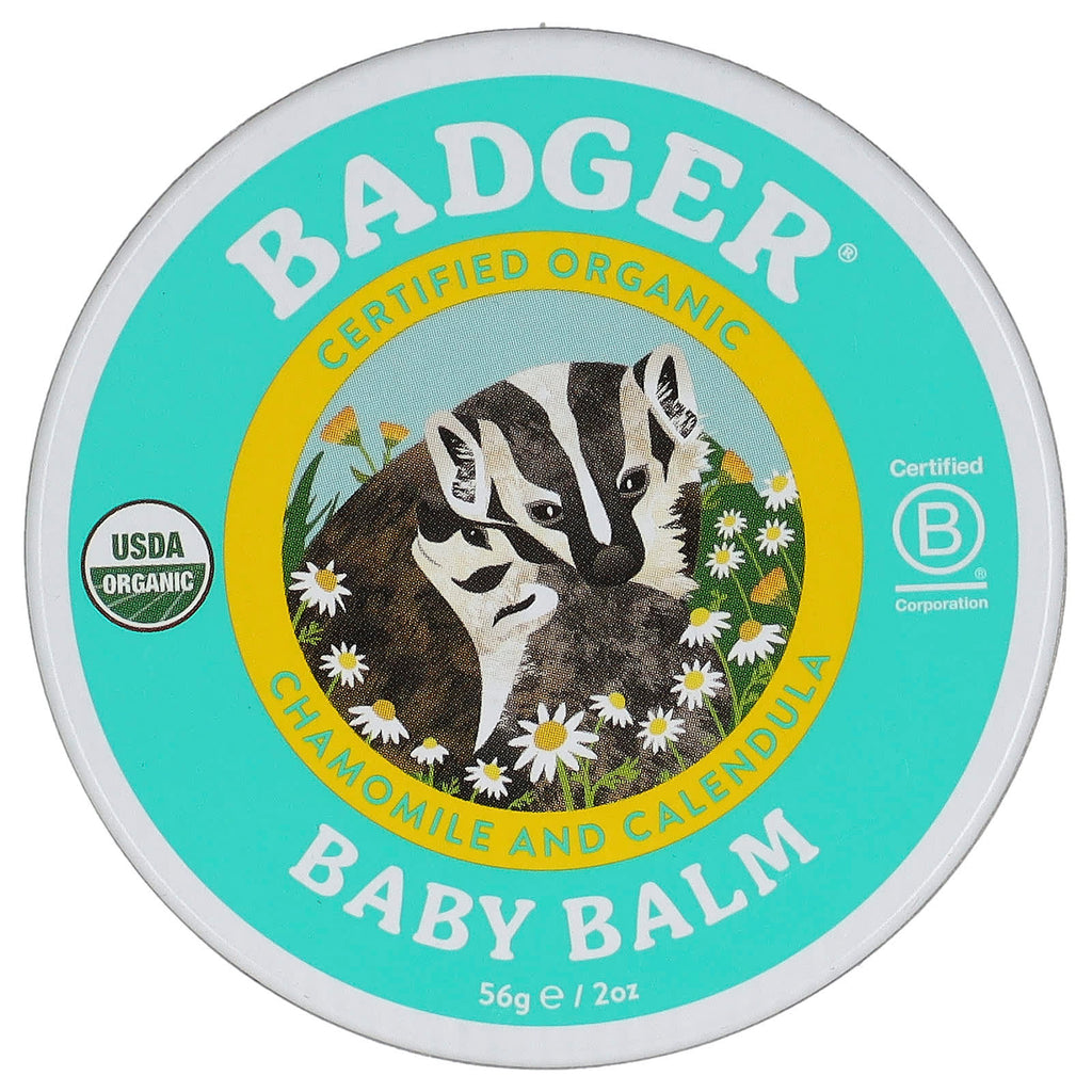 Badger, Organic Baby Balm, Chamomile and Calendula, 2 oz (56 g)