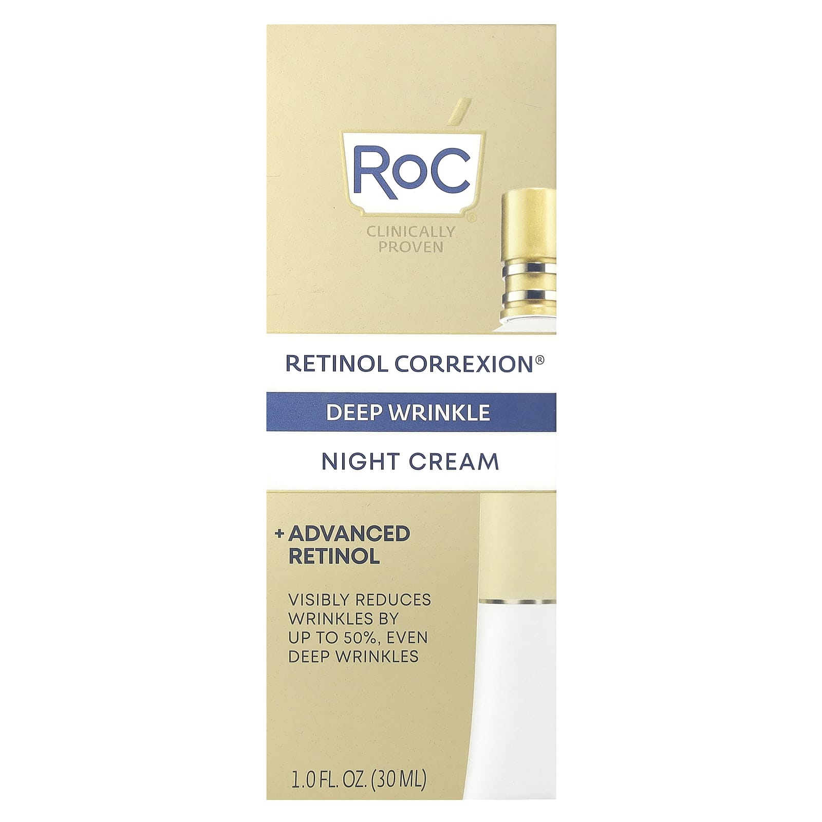 RoC, Retinol Correxion®, Deep Wrinkle Night Cream, 1 fl oz (30 ml)