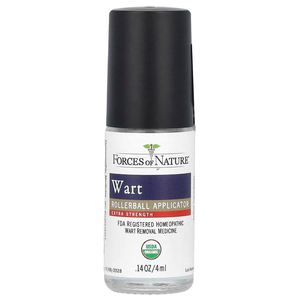 Forces of Nature, Wart Remover, Dual Action Roll On, 0.14 oz (4 ml)