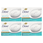 Dove, Beauty Bar Soap, Sensitive Skin, Fragrance Free, 4 Bars, 3.75 oz (106 g) Each