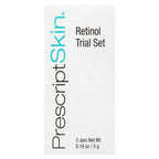 PrescriptSkin, Retinol Trial Set, 3 Professional Strength Anti-Aging Products, 3 Jars, 0.18 oz (5 g) Each