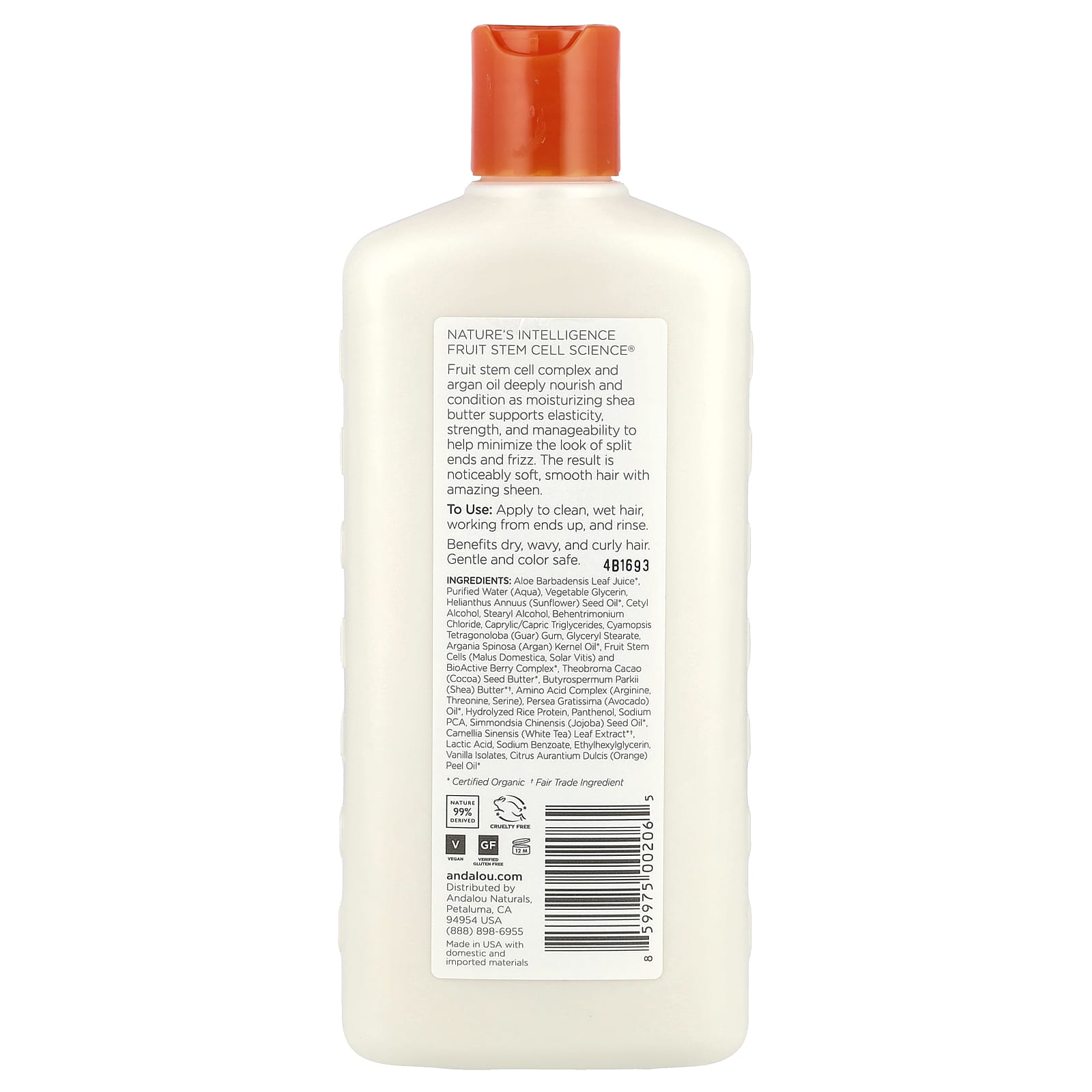 Andalou Naturals, Conditioner, Moisture Rich, Argan Oil & Shea, For Soft, Smooth Sheen, 11.5 fl oz (340 ml)