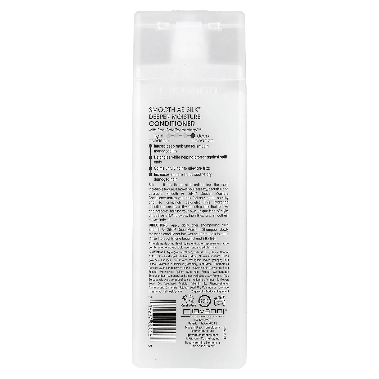 Giovanni, Smooth As Silk™, Deeper Moisture Conditioner, For Damaged Hair, 8.5 fl oz (250 ml)