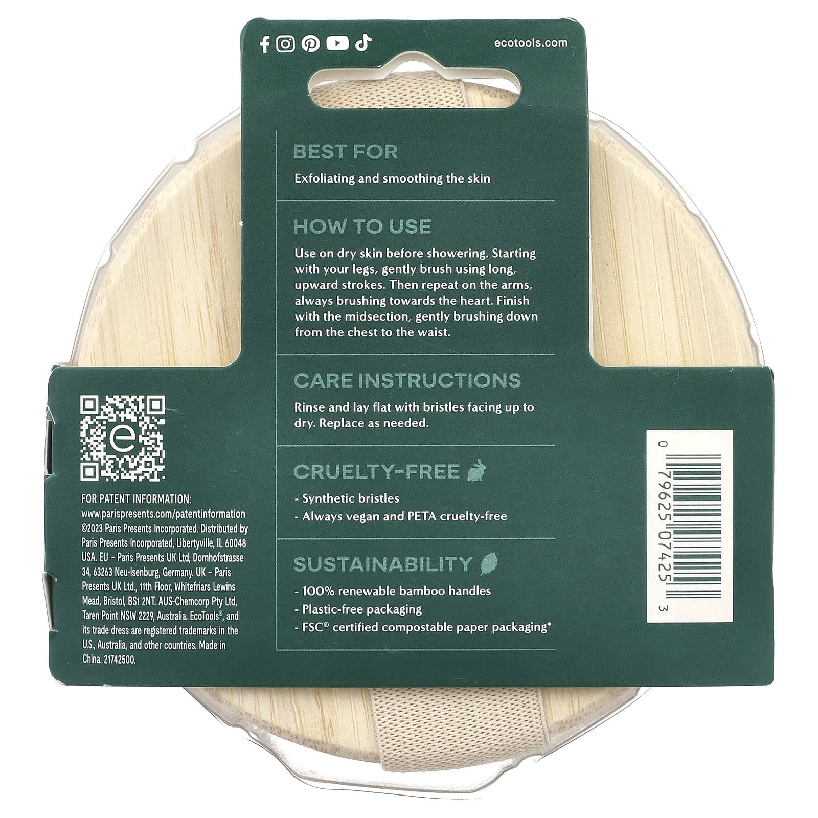 EcoTools, Dry Body Brush, 1 Brush