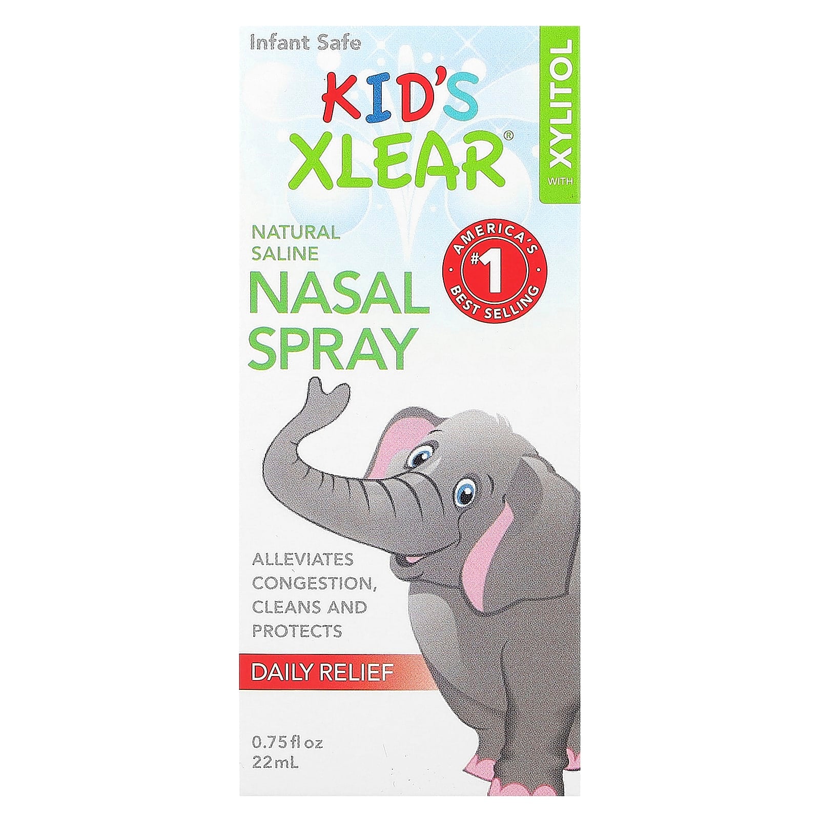Xlear, Kid's Xlear®, Natural Saline Nasal Spray, 0.75 fl oz (22 ml)