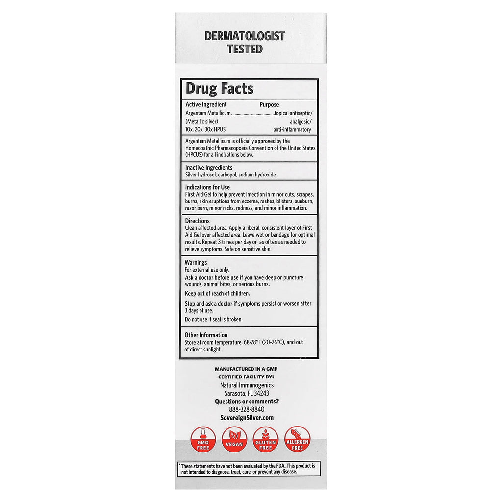 Sovereign Silver, First Aid Gel, 1 fl oz (29 ml)