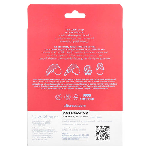AfterSpa, Hair Towel Wrap, 1 Wrap