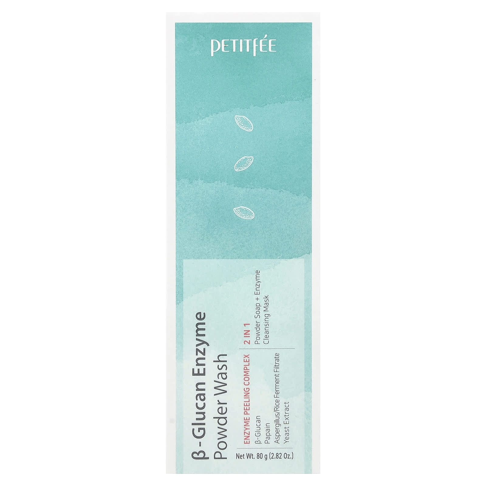 Petitfee, B-Glucan Enzyme Powder Wash, 2.82 oz (80 g)