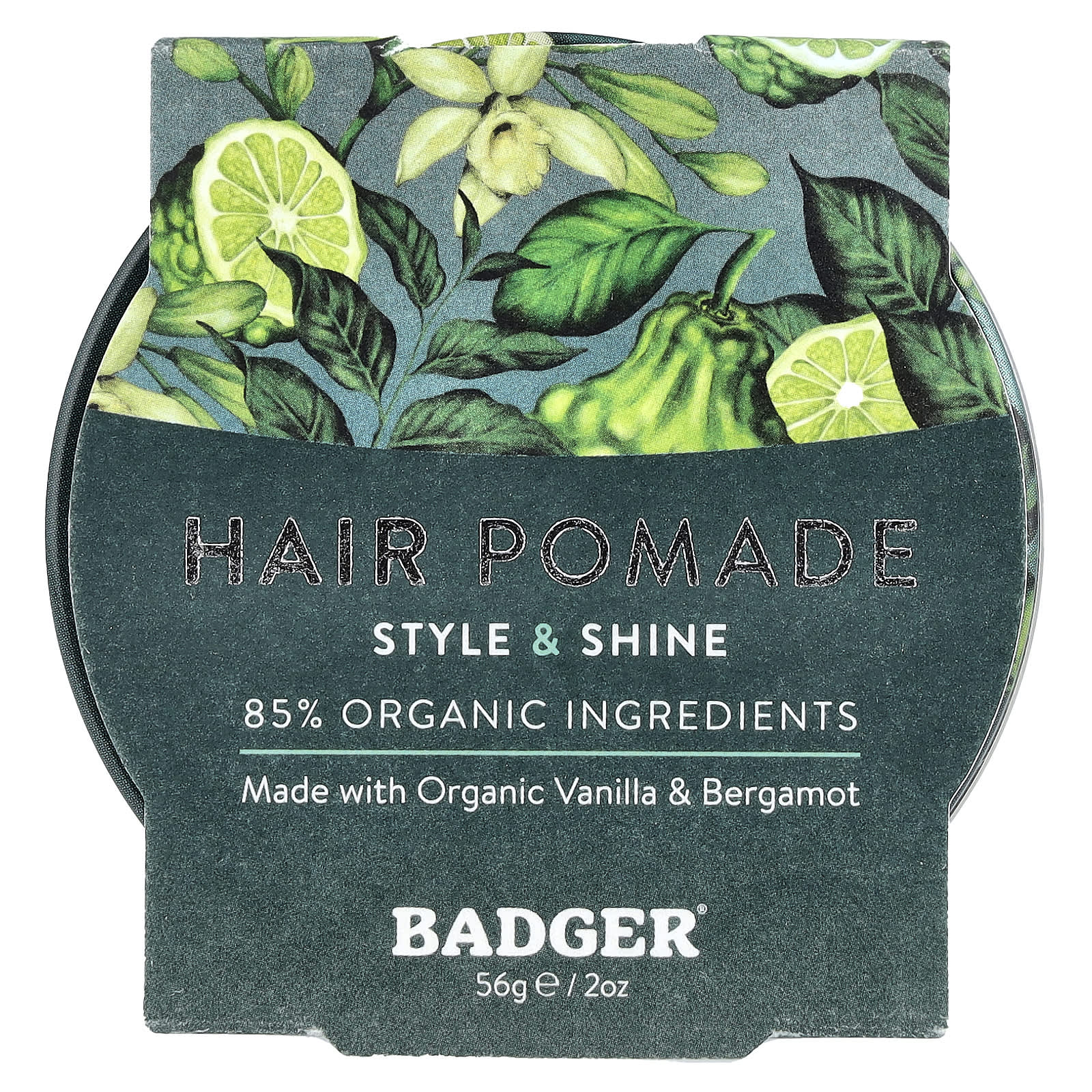 Badger, Hair Pomade, For All Hair, Vanilla & Bergamot, 2 oz (56 g)