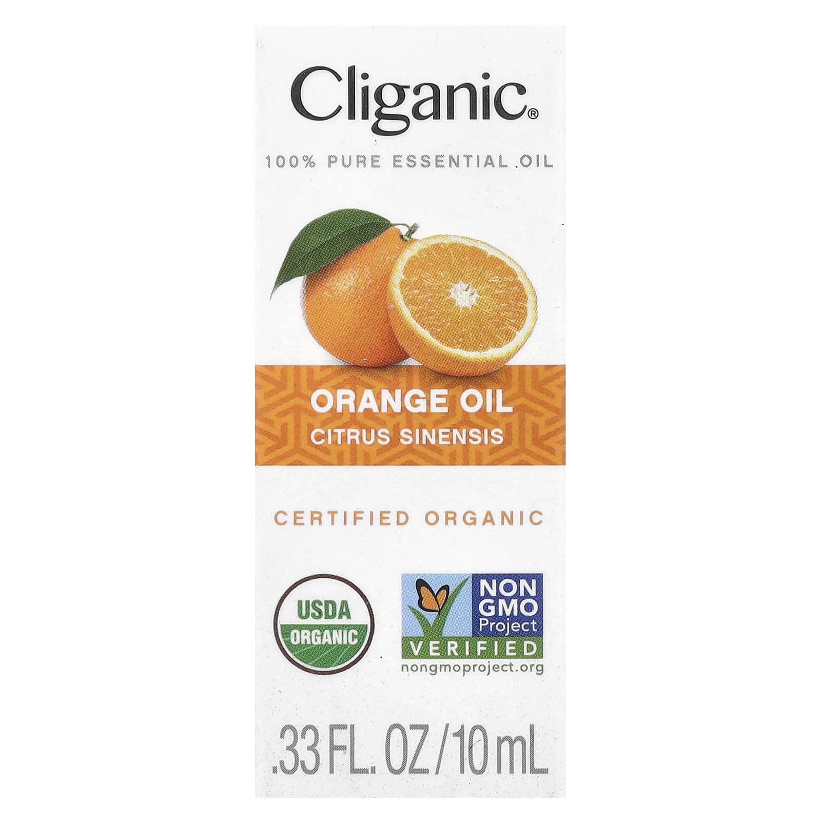 Cliganic, 100% Pure Essential Oil, Orange Oil, 0.33 fl oz (10 ml)