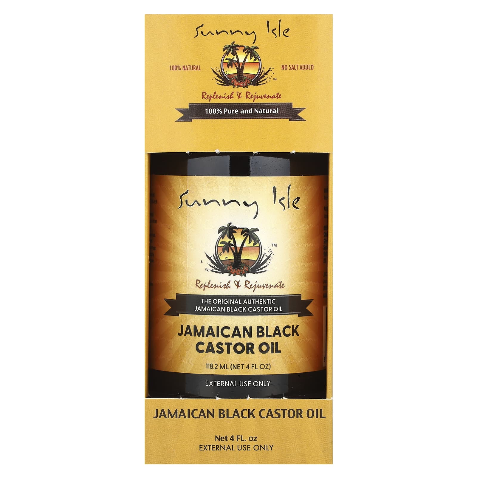 Sunny Isle, Jamaican Black Castor Oil, 4 fl oz (118 ml)