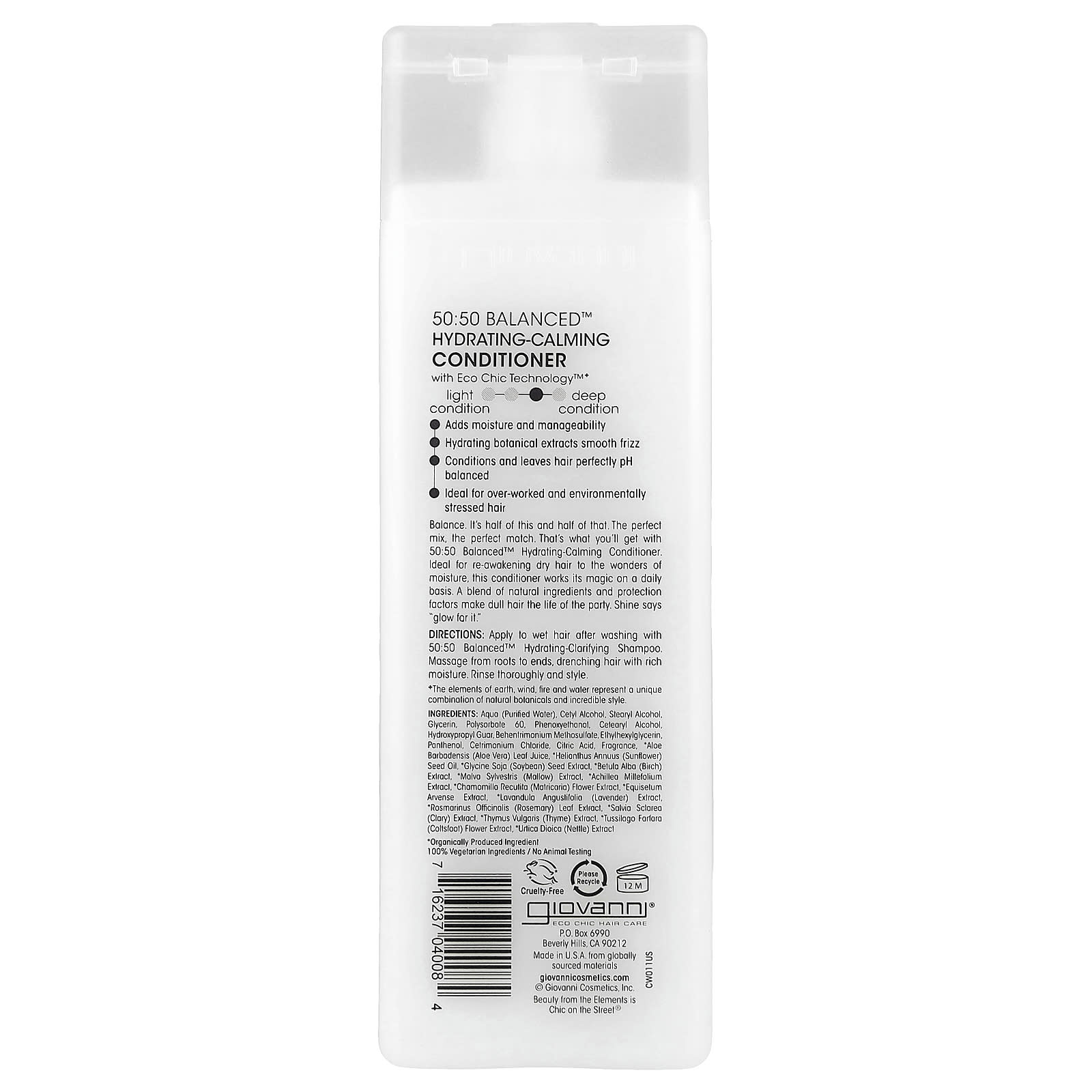 Giovanni, 50:50 Balanced™, Hydrating-Calming Conditioner, For Normal to Dry Hair, 8.5 fl oz (250 ml)