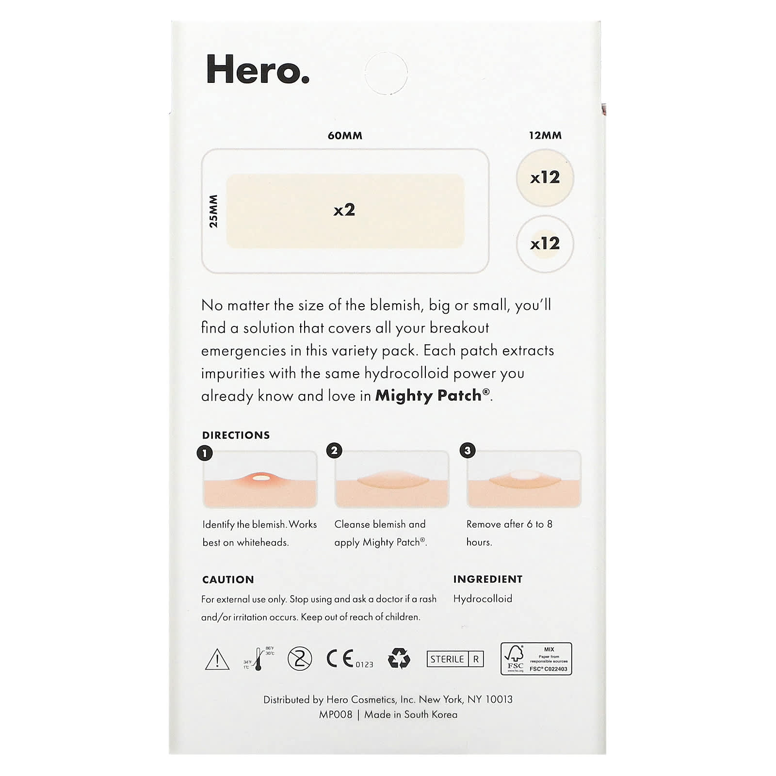 Hero Cosmetics, Mighty Patch® Variety Pack, 26 Patches