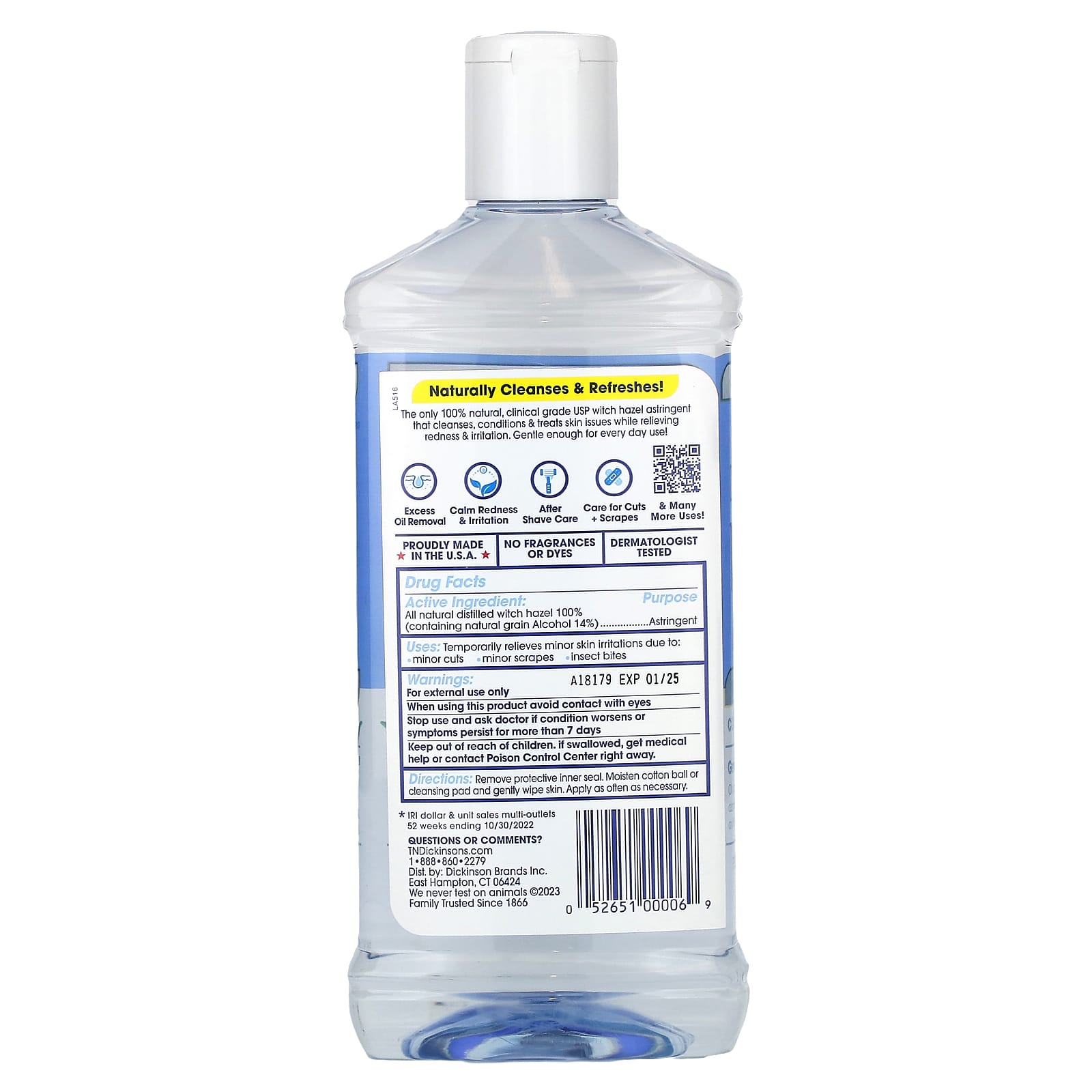 Dickinson Brands, Witch Hazel for Face & Body, 16 fl oz (473 ml)