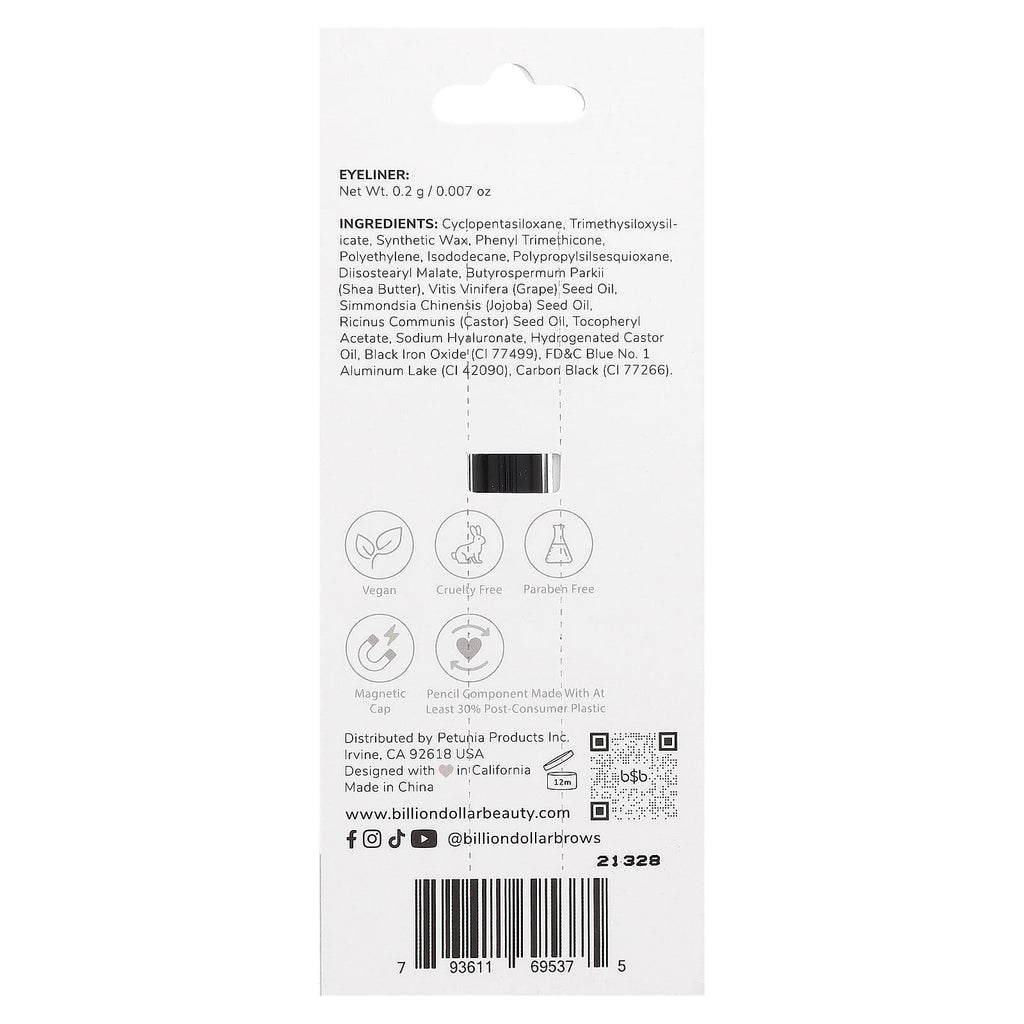 Billion Dollar Beauty, Eyeliner, Black, 0.007 oz (0.2 g)