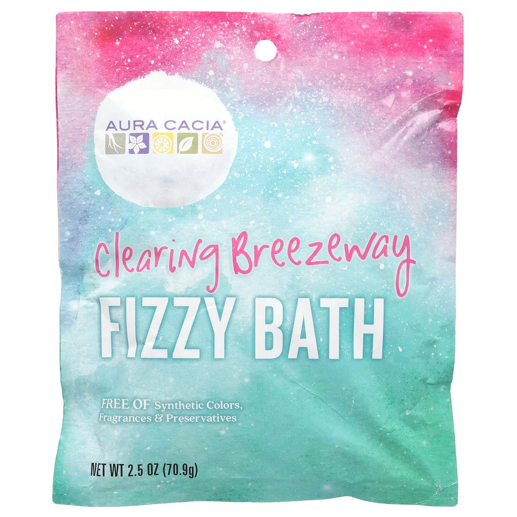 Aura Cacia, Fizzy Bath, Clearing Breezeway, 2.5 oz (70.9 g)