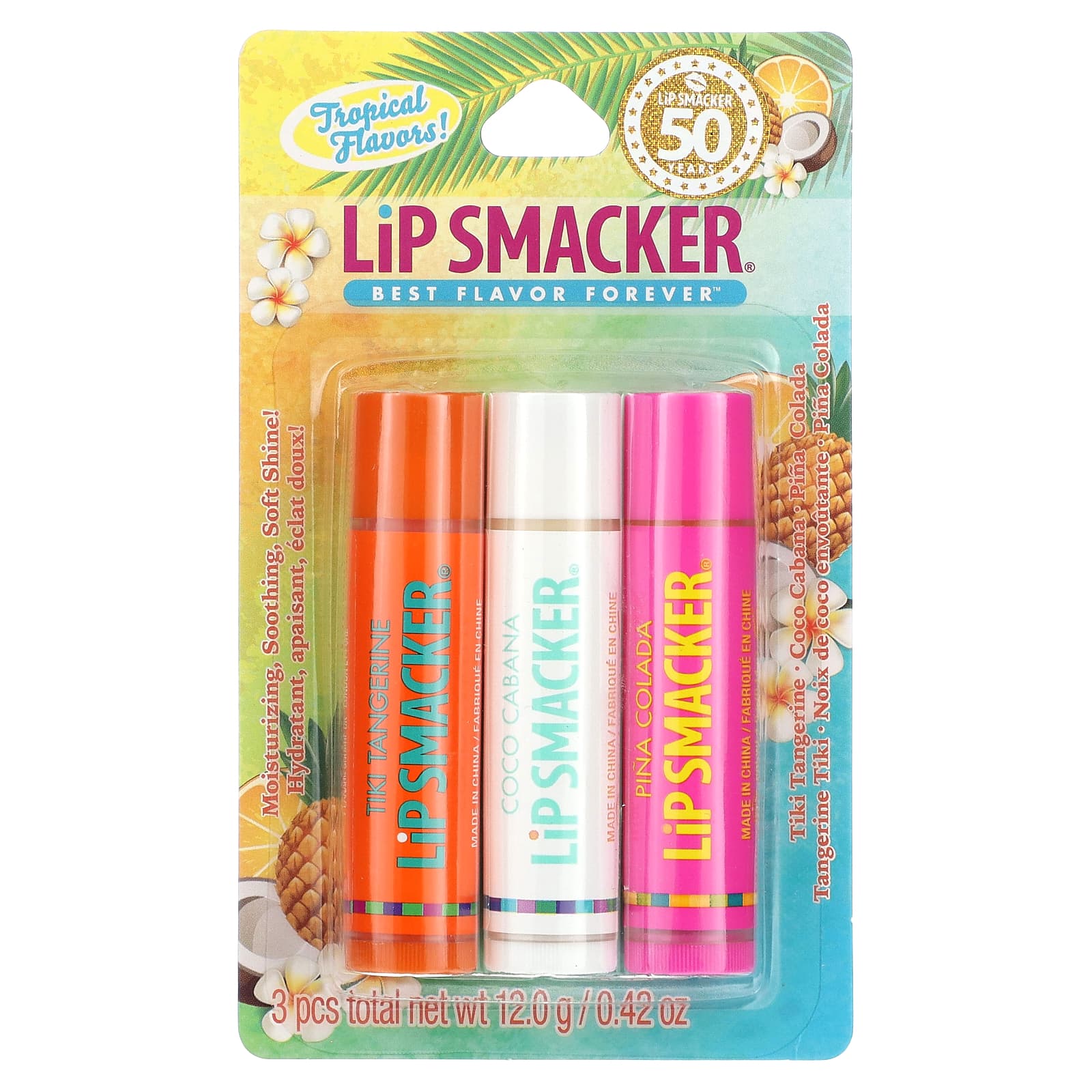 Lip Smacker, Lip Balm, Tropical, 3 Pack, 0.42 oz (12 g)