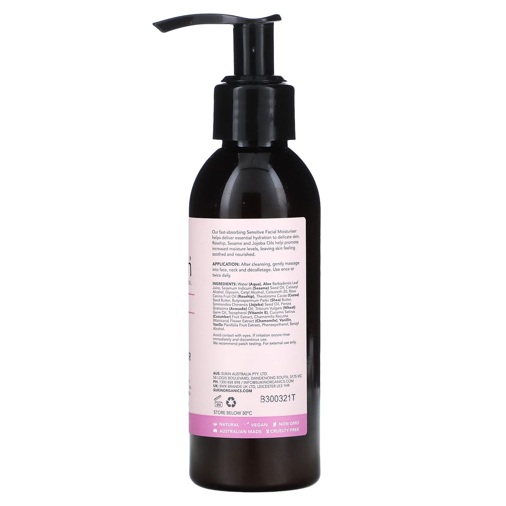 Sukin, Facial Moisturiser, Sensitive, 4.23 fl oz (125 ml)