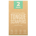 basicConcepts, Stainless Steel Tongue Scrapers, 2 Pack