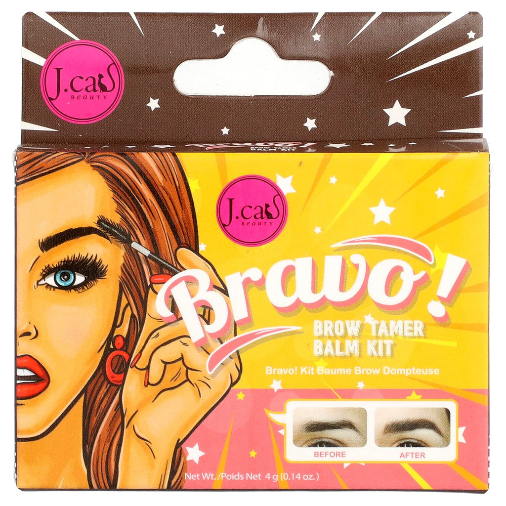 J.Cat Beauty, Bravo! Brow Tamer Balm Kit, BBK101 White, 0.14 oz (4 g)