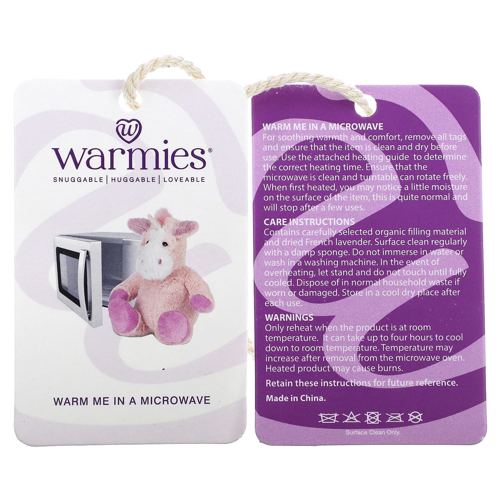 Warmies, Unicorn, Heatable, Weighted Soft Plush, 1 Plush