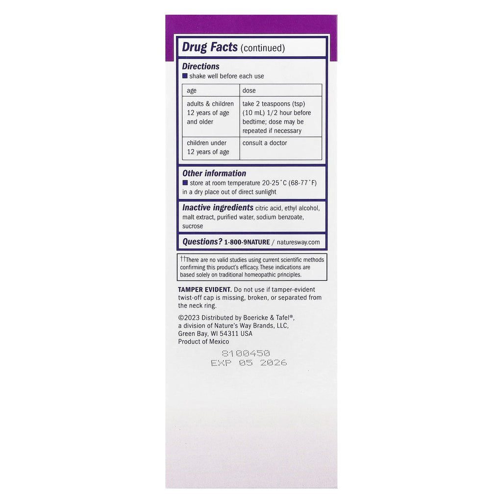Boericke & Tafel, Cough & Bronchial Syrup, Nighttime, 8 fl oz (240 ml)