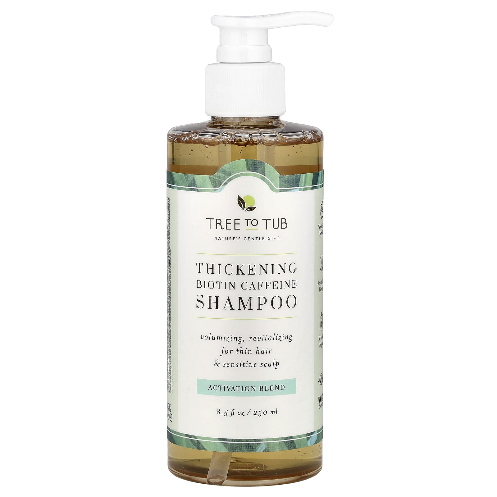 Tree To Tub, Thickening Biotin Caffeine Shampoo, Activation Blend , 8.5 fl oz (250 ml)