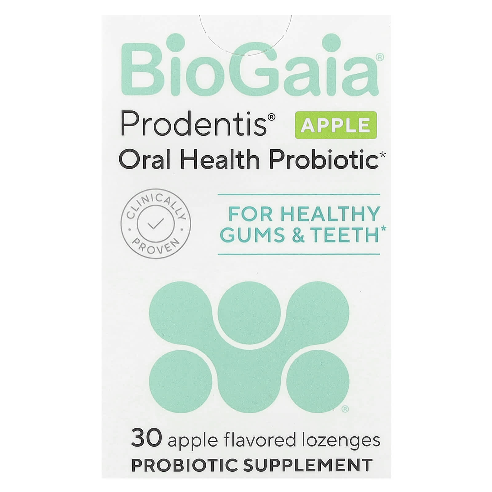 BioGaia, Prodentis®, Oral Health Probiotic, Apple, 30 Lozenges