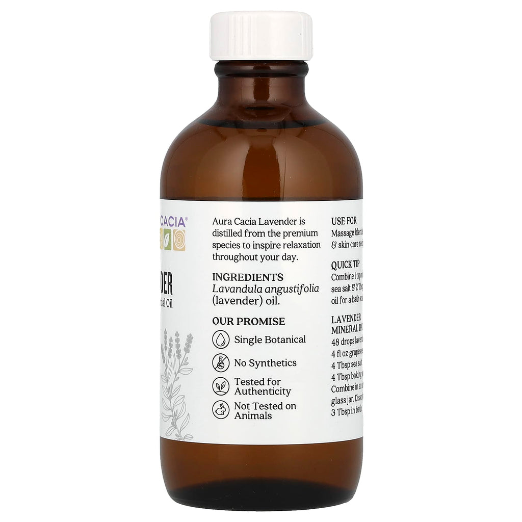 Aura Cacia, Pure Essential Oil, Lavender, 4 fl oz (118 ml)