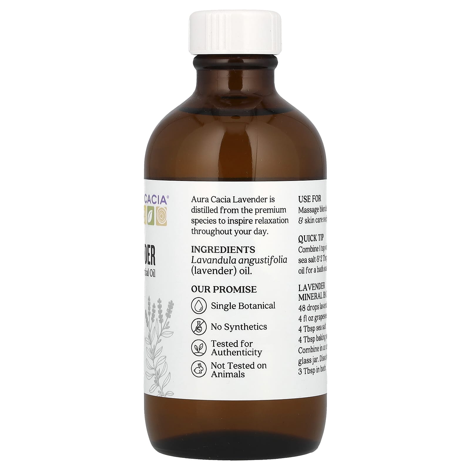 Aura Cacia, Pure Essential Oil, Lavender, 4 fl oz (118 ml)