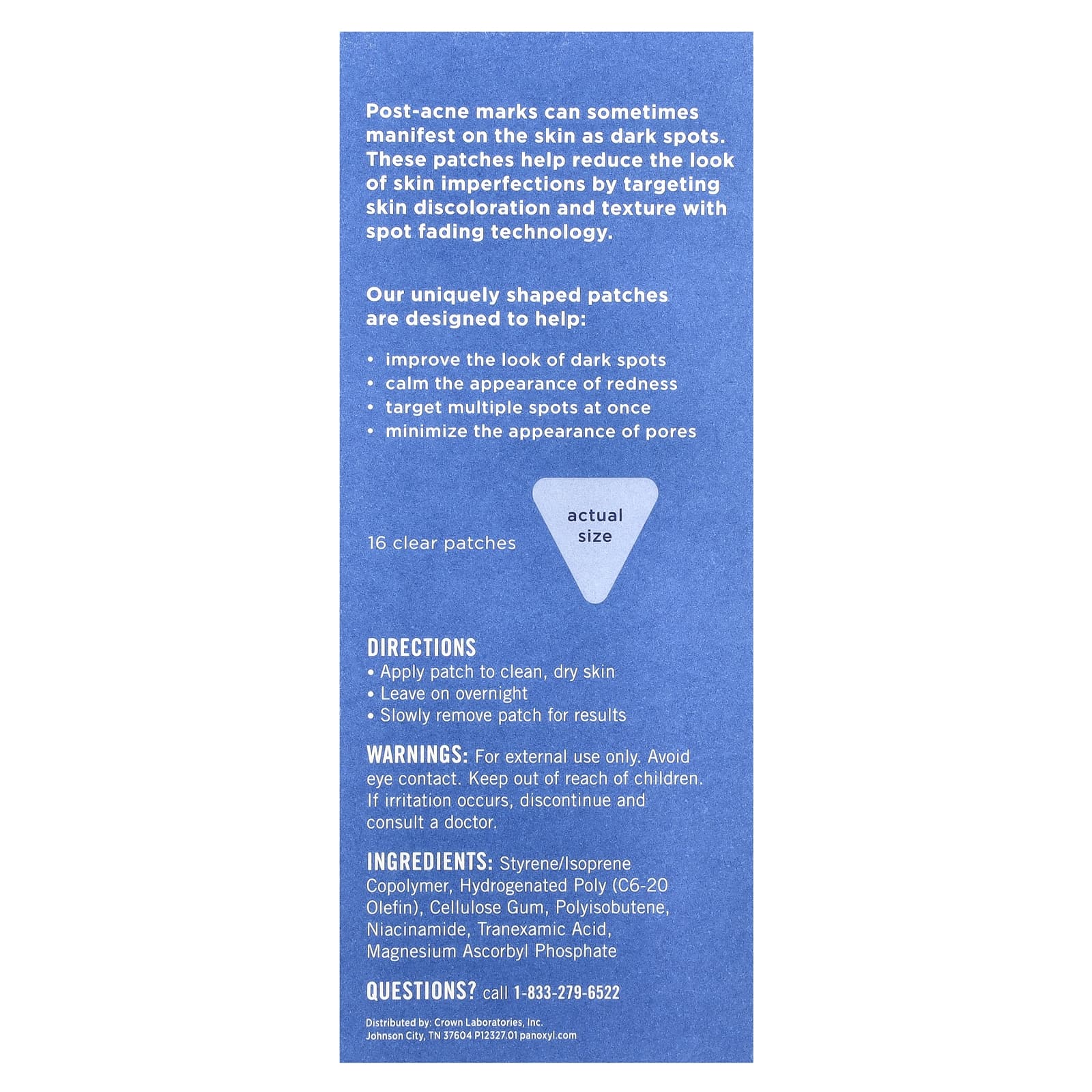 PanOxyl, Blemish Aftercare Brightening Patches, 16 Clear Patches