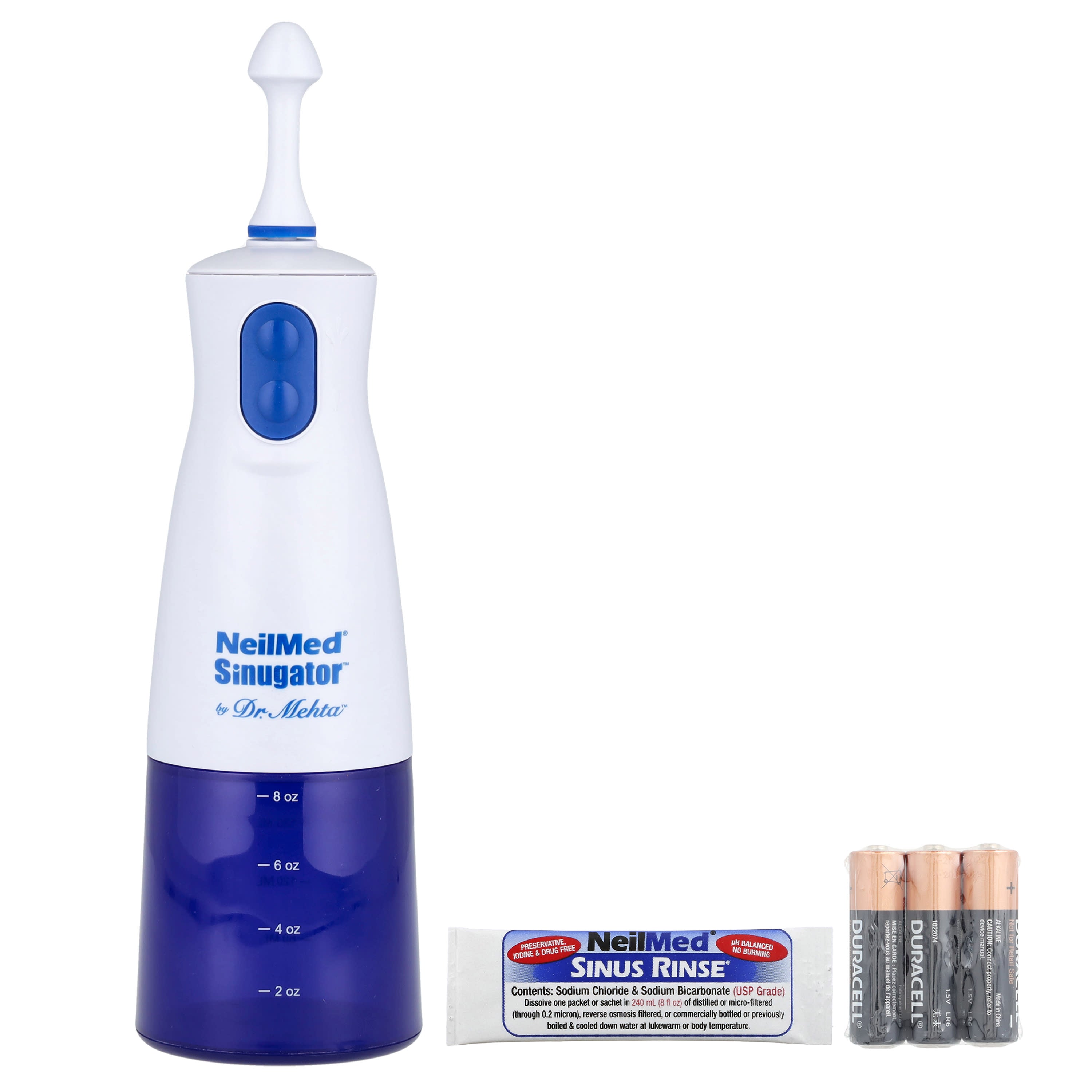 NeilMed, Sinugator®, Cordless Pulsating Nasal Wash, 3 Piece Set
