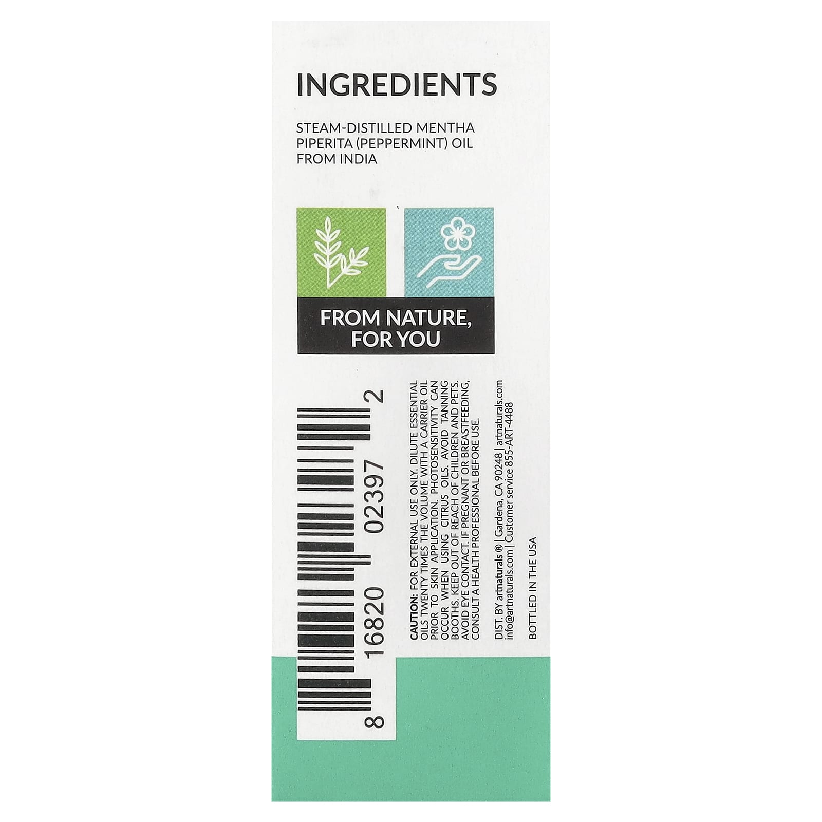 artnaturals, Peppermint Oil, 0.50 fl oz (15 ml)