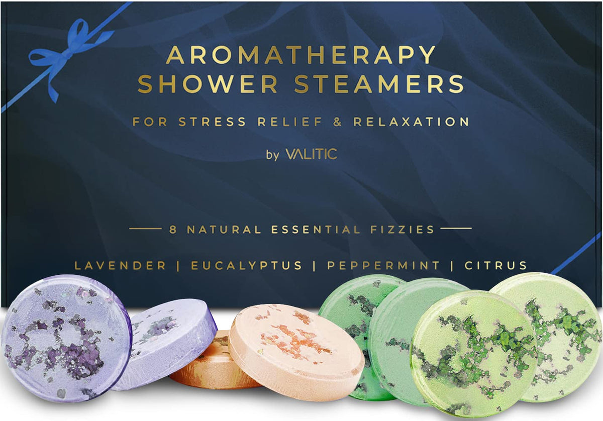Valitic Aromatherapy Shower Steamers, 8 Natural Essential Oil Shower Bombs