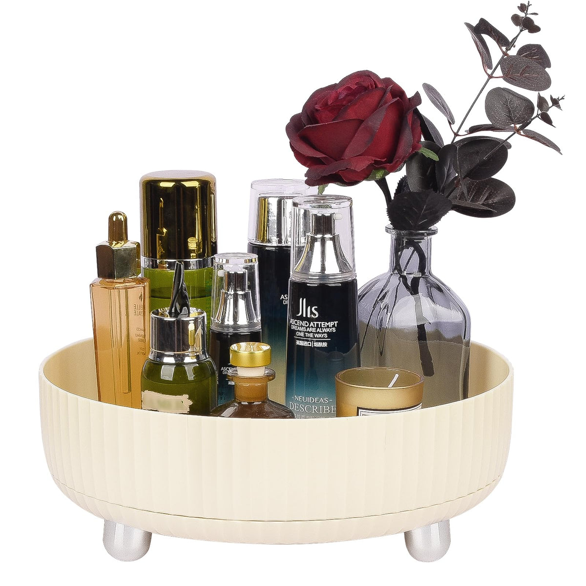 360 Rotating Makeup and Perfume Organizer Tray