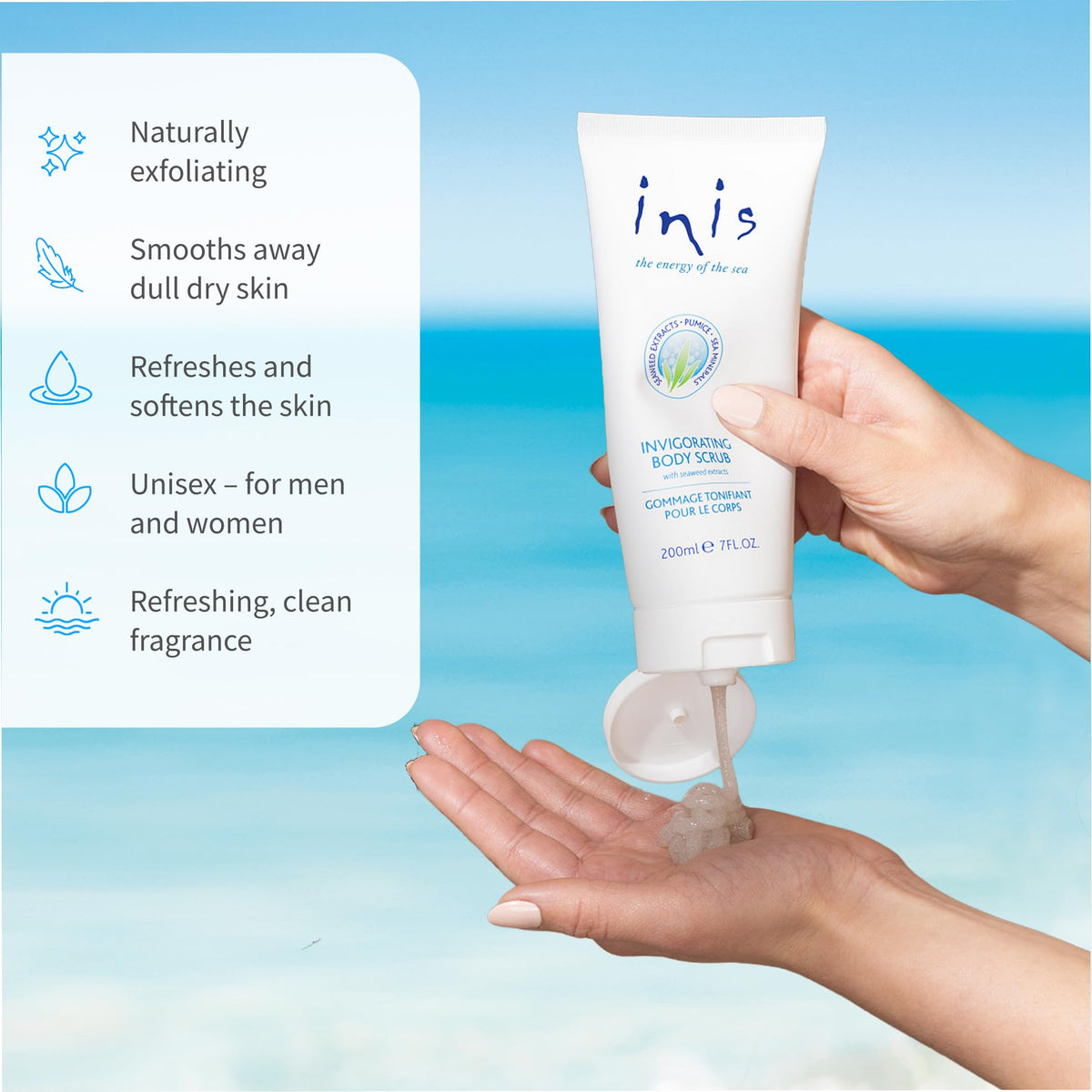 Inis Energy of the Sea Exfoliating Body Scrub, 7 oz