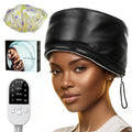 Heated Hair Cap, PU Leather Deep Conditioning Cap, 10 Heat Levels