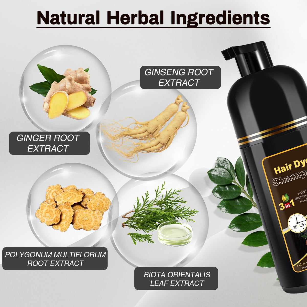 Hair Dye Shampoo for Gray Hair Coverage