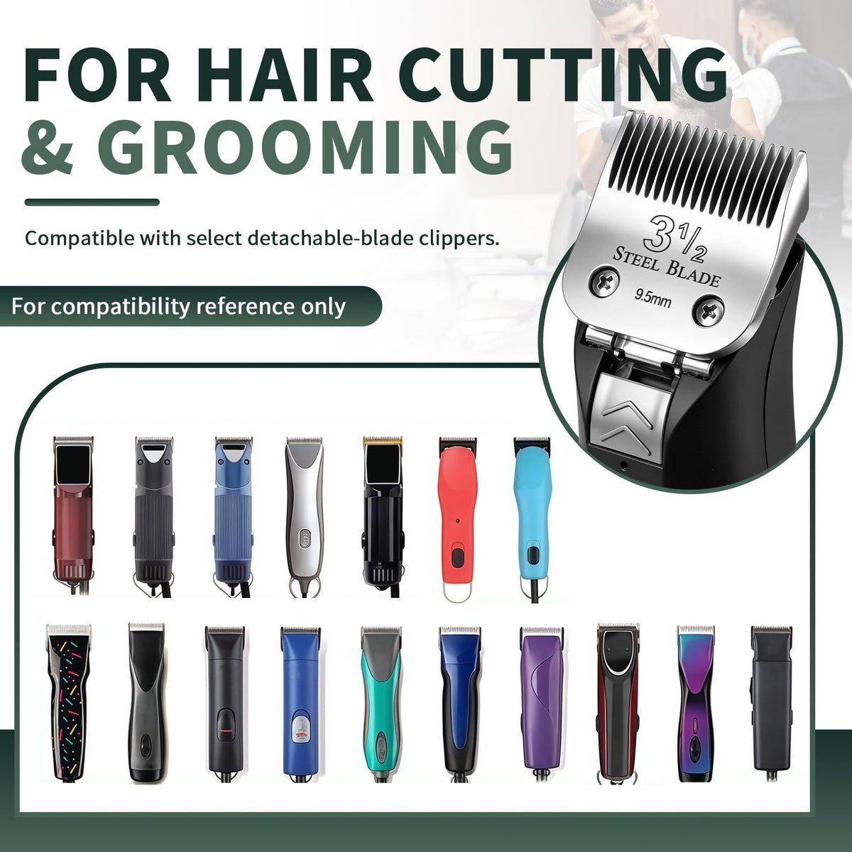 Steel Replacement Detachable Clipper Blade for Hair Styling