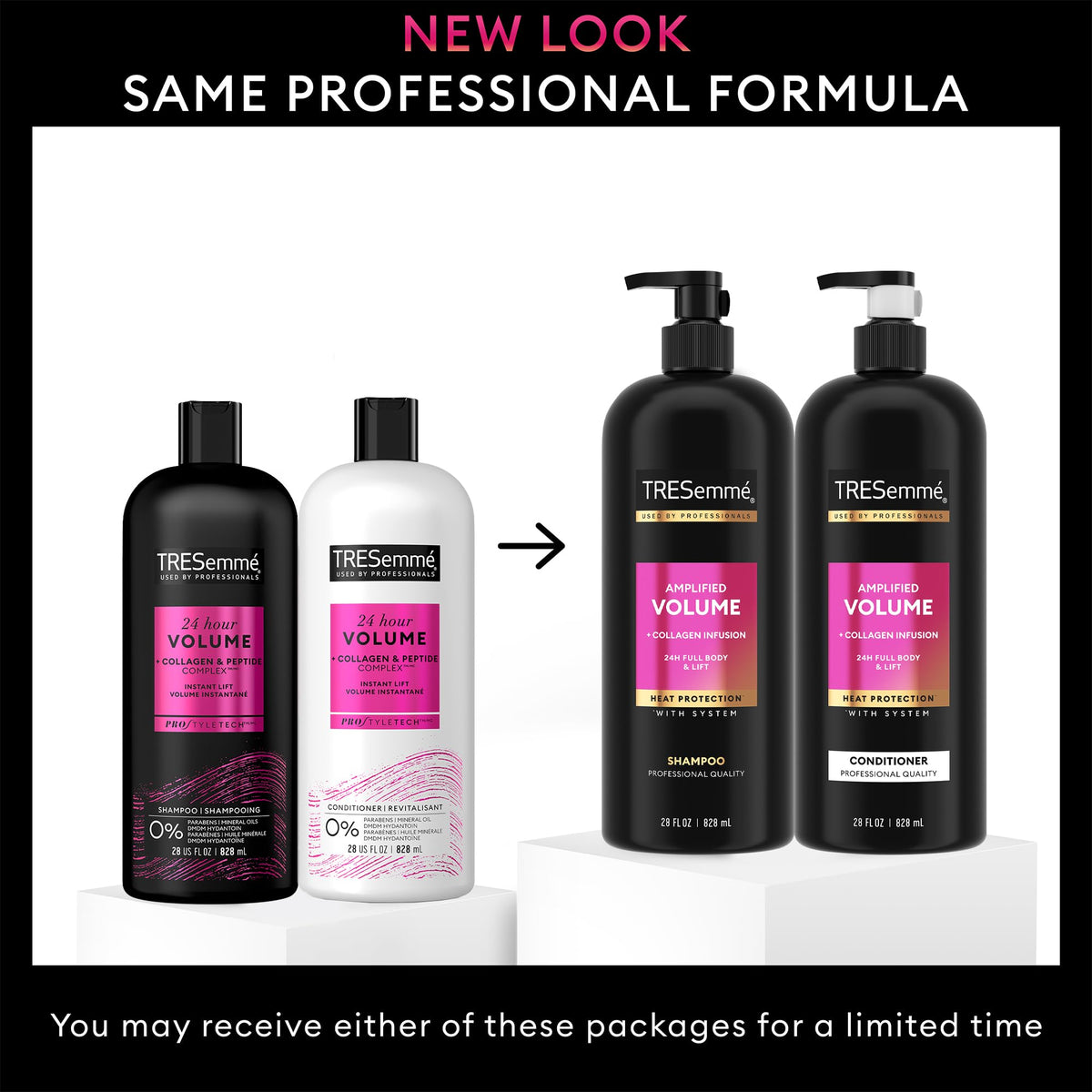 TRESemmé Amplified Volume Shampoo, Conditioner & Keratin Repair Mask Set