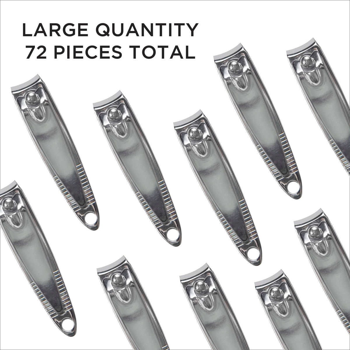 Diane D904 Stainless Steel Nail Clippers with Fold-Out File, 72 Count