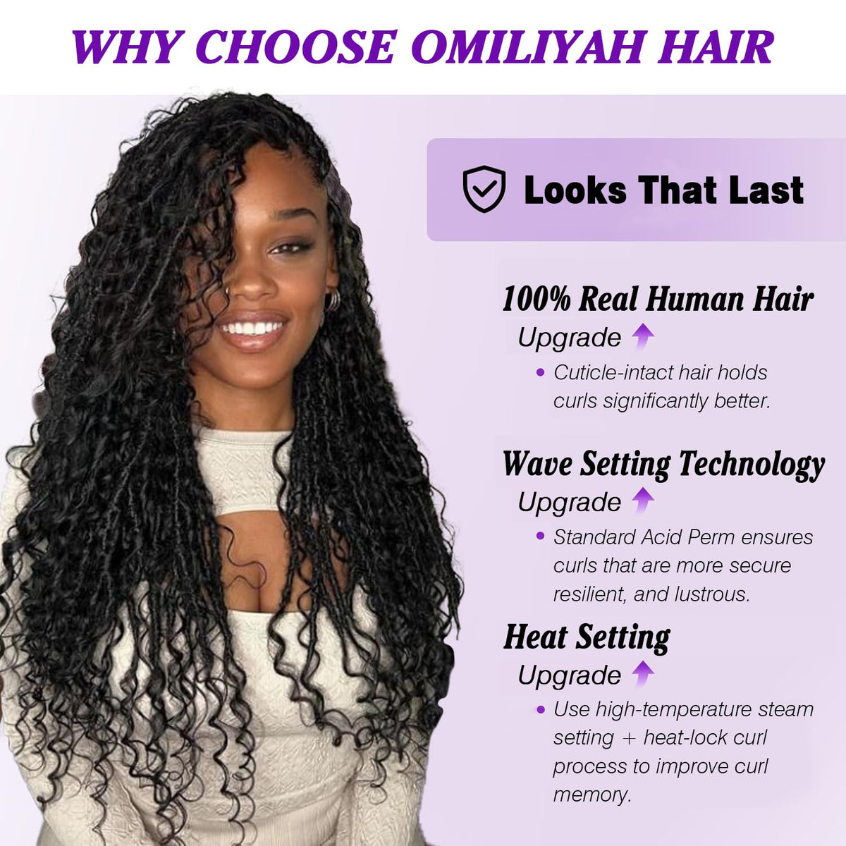 100% Virgin Burmese Human Hair Braiding Hair with Spiral Curly Ends