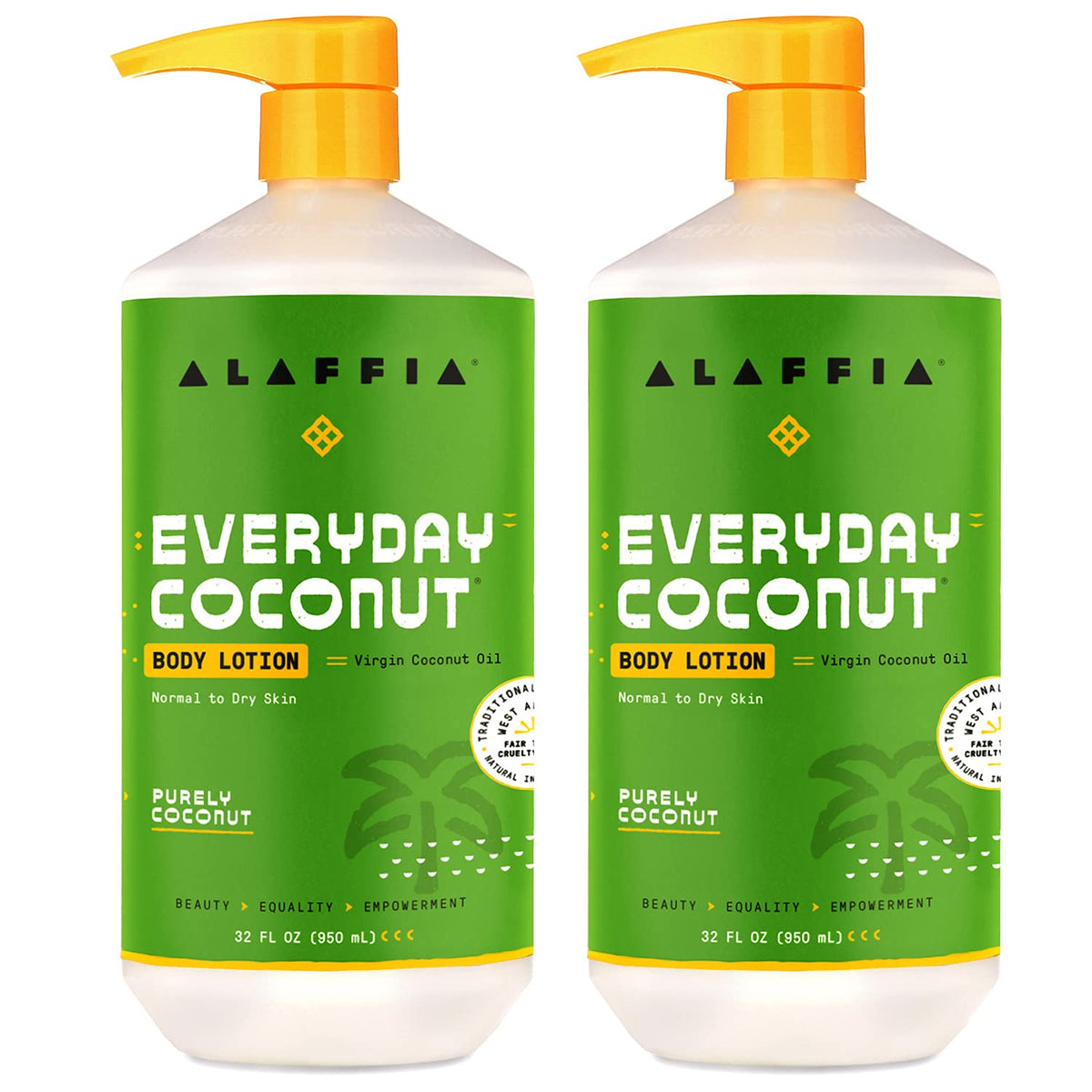 Alaffia Everyday Body Lotion for Normal to Dry Skin, 32 Fl Oz