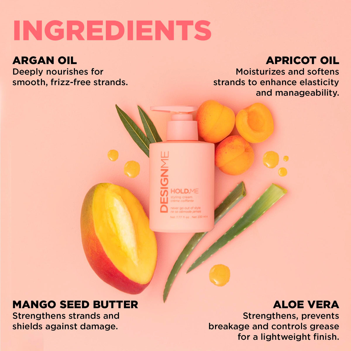 Design.Me HOLD.ME Styling Cream for Smooth, Frizz-Free Hair